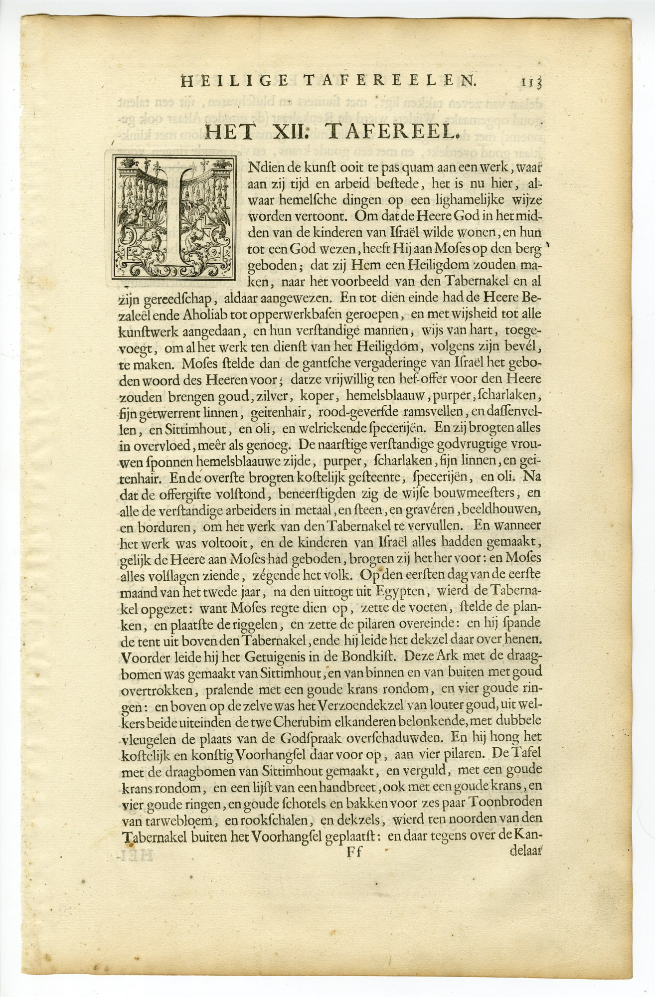 Pictura 14409 416x633 Antique Print-EXODUS-MOSES-ARK OF THE COVENANT-MENORAH-de Later-de Hondt-1728 - Image 3