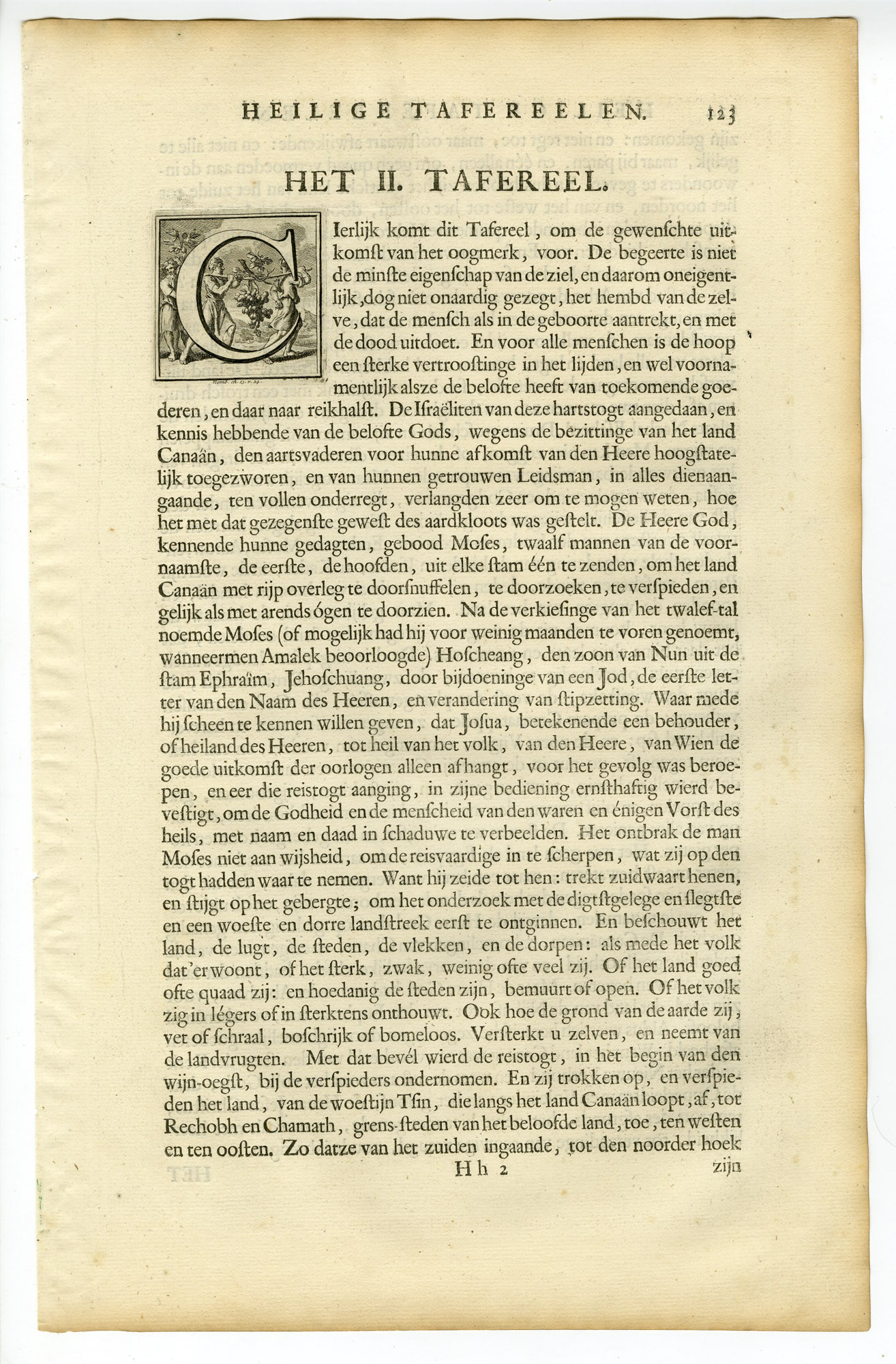 Pictura 14419 416x633 Antique Print-BIBLE-NUMBERS-MOSES-AARON-SPIES-FRUIT-CANAAN-Gouwen-de Hondt-1728 - Image 2