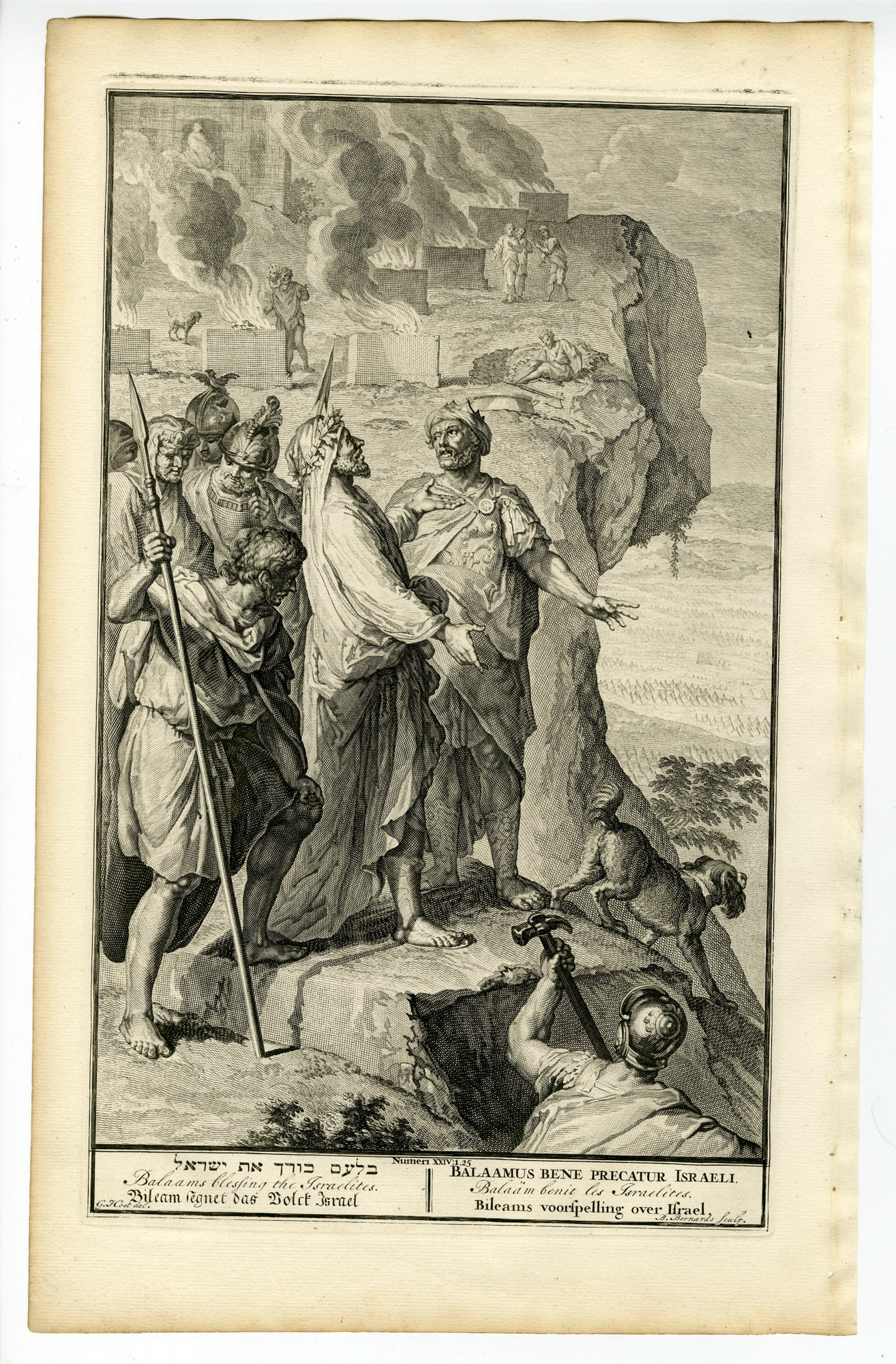 Pictura 14429 416x633 Antique Print-NUMBERS-BALAAM BLESSES THE ISRAELITES-JEWS-Bernards-de Hondt-1728
