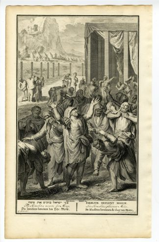 Antique Print-BIBLE-DEUTERONOMY-ISRAELITES-MOURNING-DEATH OF MOSES-Gouwen-de Hondt-1728