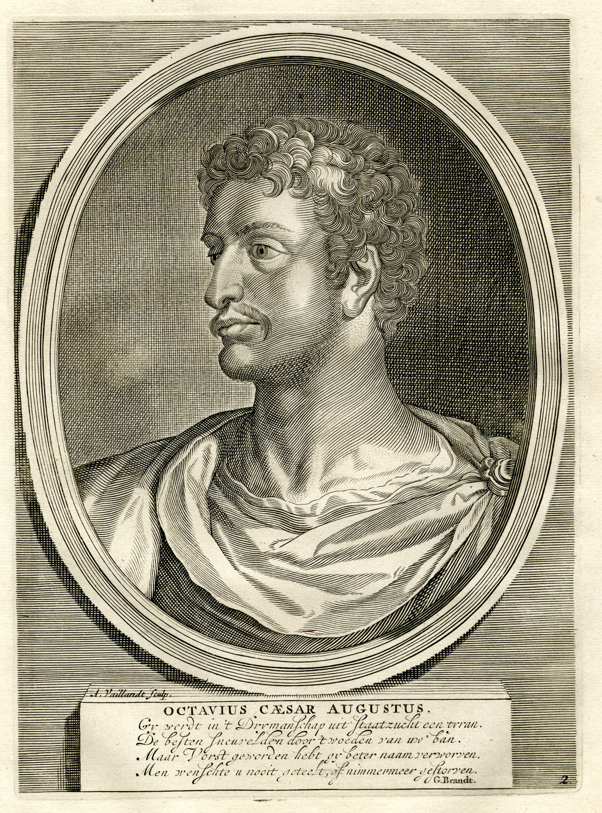 Pco 12275 416x561 Antique Print-OCTAVIAN-OCTAVIUS-ROMAN EMPEROR-Vaillant-Tacitus-Hooft-1704