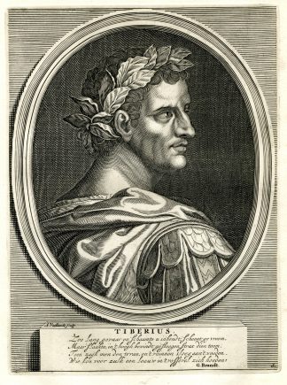 Antique Print-TIBERIUS JULIUS CAESAR AUGUSTUS-ROMAN-Vaillant-Tacitus-Hooft-1704