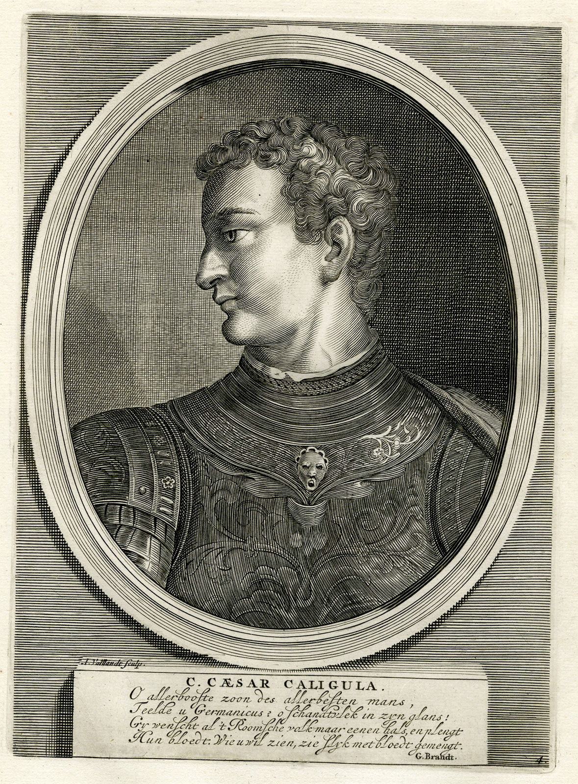 Pco 12282 416x565 Antique Print-CAESAR CALIGULA-GAIUS-ROMAN EMPEROR-Vaillant-Tacitus-Hooft-1704 - Image 2