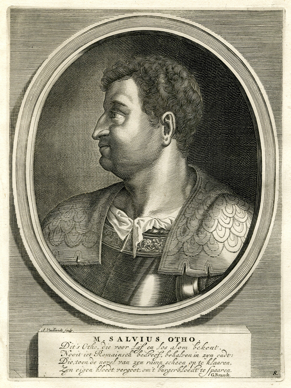 Pco 12290 416x553 Antique Print-MARCUS SALVIUS OTHO-ROMAN EMPEROR-Vaillant-Tacitus-Hooft-1704 - Image 2
