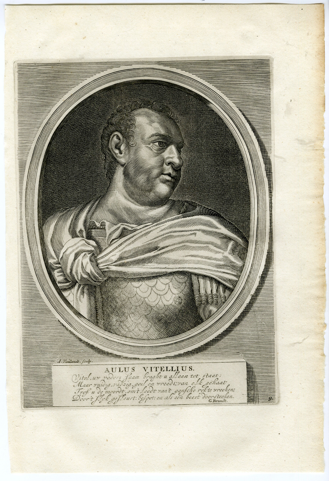 Pco 12292 416x607 Antique Print-AULUS VITELLIUS-ROMAN EMPEROR-Vaillant-Tacitus-Hooft-1704 - Image 2
