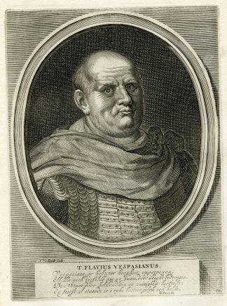 Antique Print-FLAVIUS VESPASIANUS-ROMAN EMPEROR-Vaillant-Tacitus-Hooft-1704