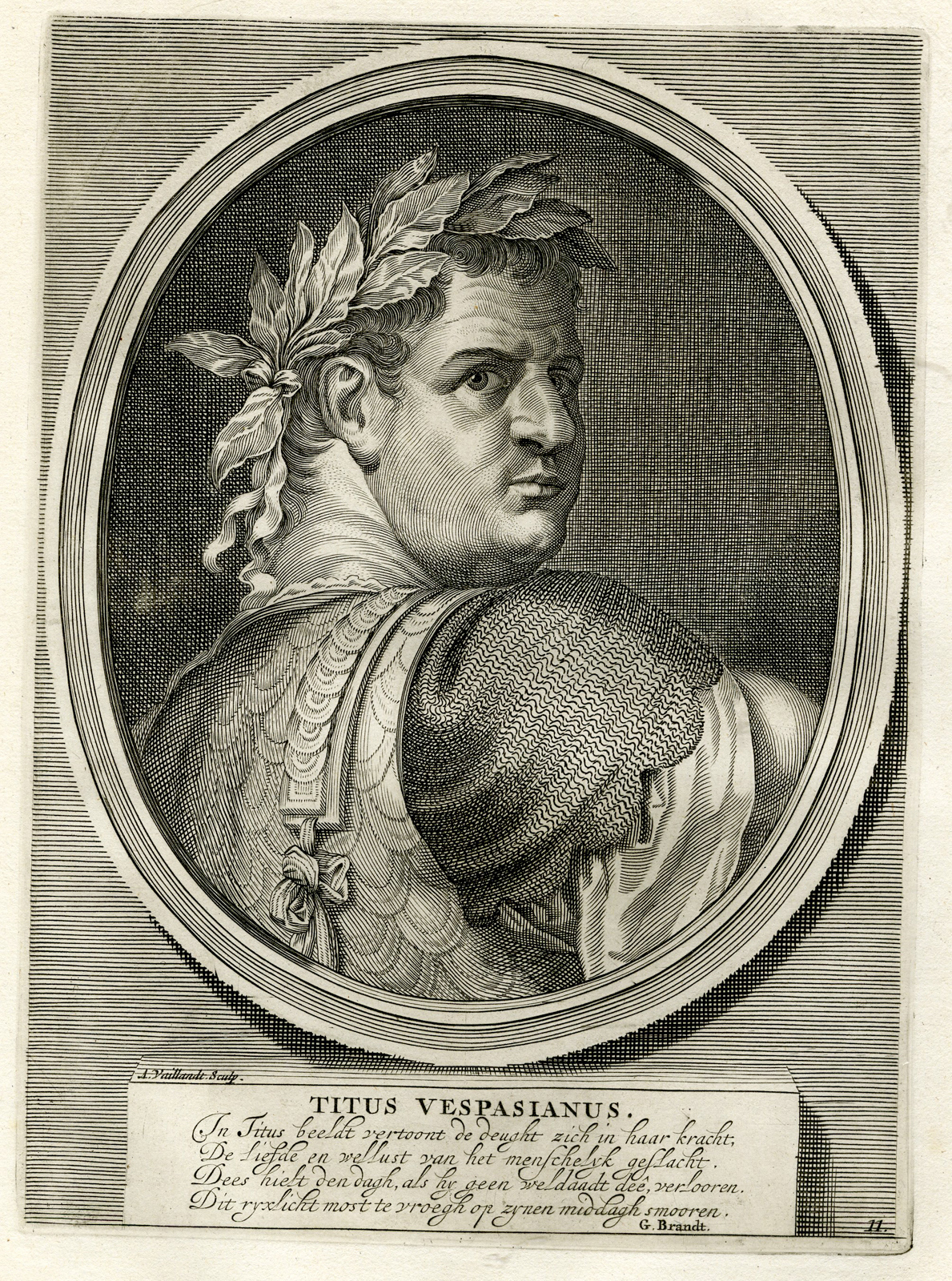 Pco 12295 416x560 Antique Print-TITUS CAESAR VESPASIANUS-ROMAN EMPEROR-Vaillant-Tacitus-Hooft-1704