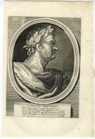 Antique Print-TITUS FLAVIUS DOMITIANUS-ROMAN EMPEROR-Vaillant-Tacitus-Hooft-1704