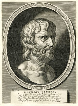 Antique Print-LUCIUS ANNAEUS SENECA-ROME-PHILOSOPHY-Vaillant-Tacitus-Hooft-1704