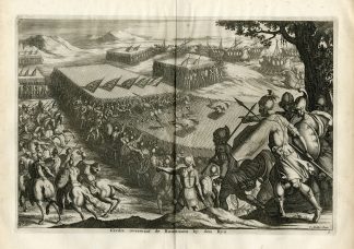 Antique Print-CIVILIS-ROMAN ARMY-BATTLE-RHINE-GERMANY-Mulder-Tacitus-Hooft-1704