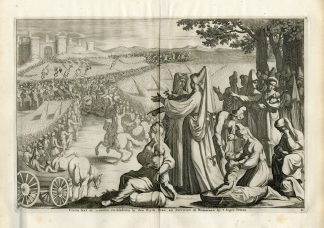 Antique Print-CIVILIS-ROMAN ARMY-BATTLE-RHINE-XANTEN-Mulder-Tacitus-Hooft-1704