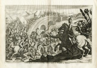 Antique Print-ROMAN ARMY-CIVILIS-BATAVI-MAAS-BATTLE-Mulder-Tacitus-Hooft-1704