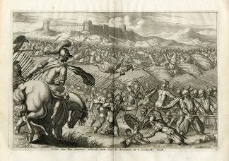 Antique Print-ROMAN ARMY-CIVILIS-RHINE-DAM-BATTLE-Mulder-Tacitus-Hooft-1704