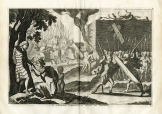 Antique Print-GERMANIC TRIBE-BURIAL RITES-CREMATION-Mulder-Tacitus-Hooft-1704