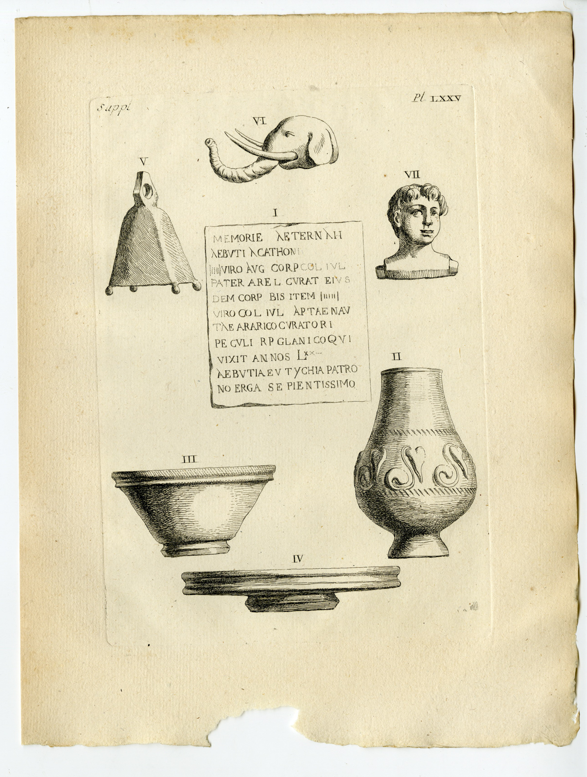 Pcom 1395 416x551 Catalogue-Receuil d'antiquités-part 7-Comte de Caylus-1767 - Image 154