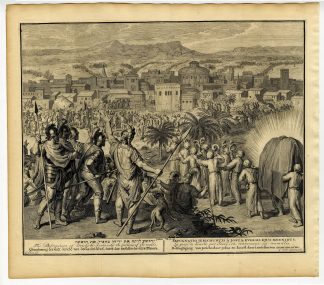 Antique Print-BIBLE-JOSHUA-FALL OF JERICHO-ISRAELITES-JEWS-Gouwen-de Hondt-1728