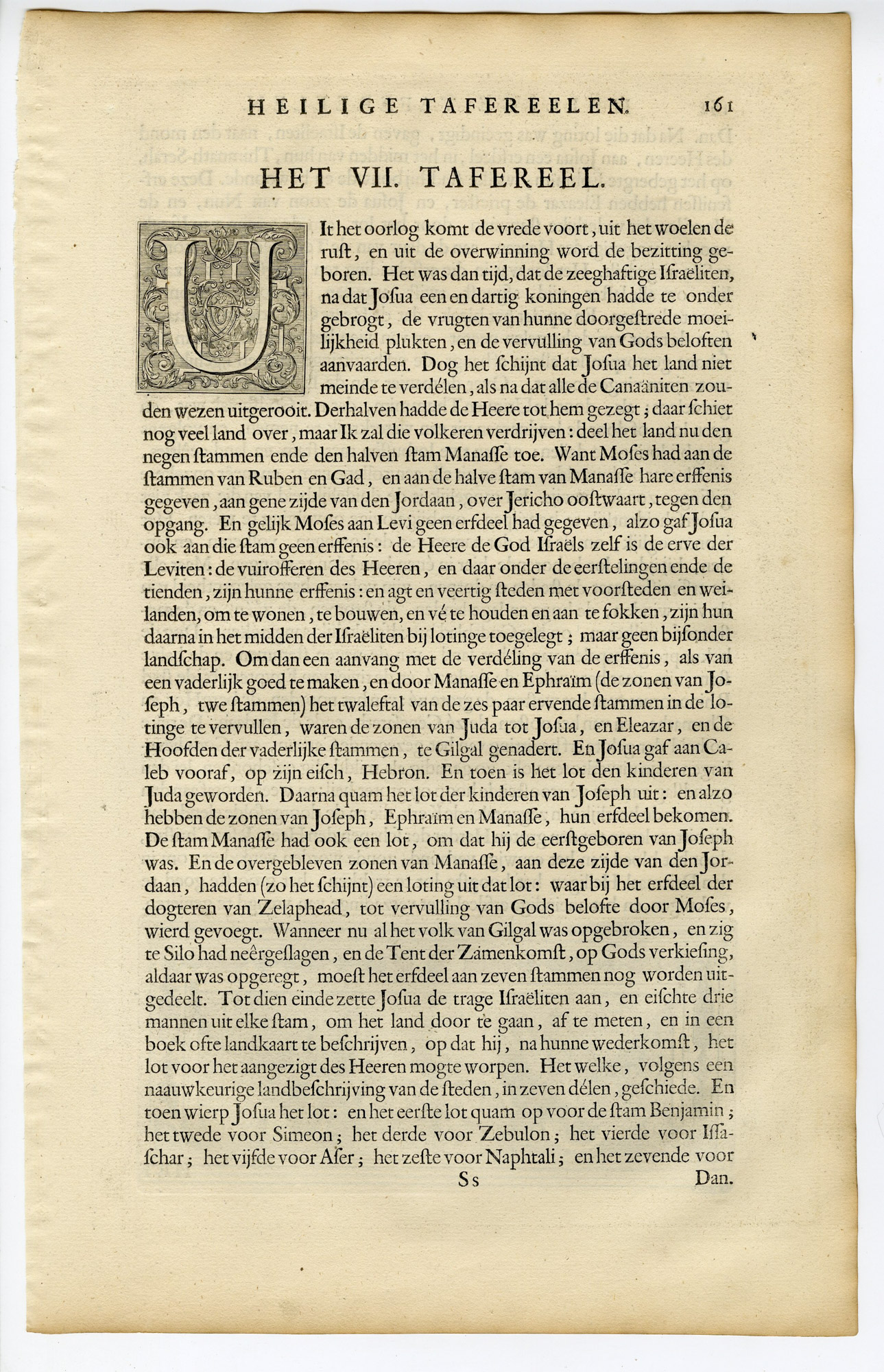 Pictura 14461 416x645 Antique Print-JOSHUA-ELEAZAR-DIVIDING THE PROMISED LAND-Mulder-de Hondt-1728 - Image 2