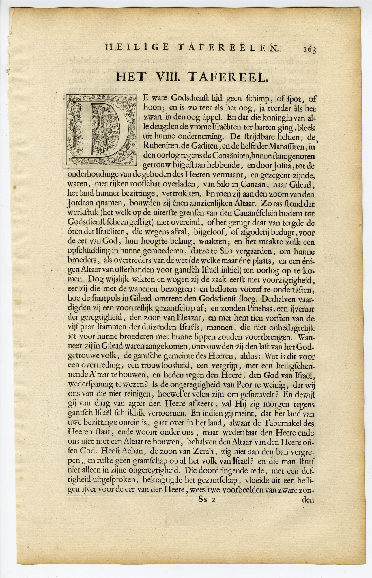 Pictura 14463 416x645 Antique Print-JOSHUA-REUBENITES-ALTAR-DISPUTE-JORDAN-de Blois-de Hondt-1728 - Image 2