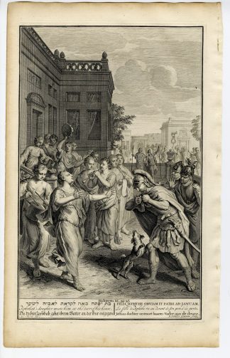 Antique Print-BIBLE-JUDGES-JEPHTAH-DAUGHTER-SACRIFICE-Gouwen-de Hondt-1728