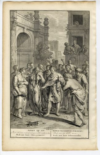 Antique Print-BIBLE-RUTH-NAOMI-MOTHER IN LAW-de Blois-de Hondt-1728