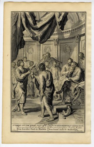 Antique Print-BIBLE-RUTH-BOAZ-MARRIAGE-FAMILY-SHOE-Sluiter-de Hondt-1728