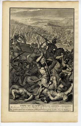 Antique Print-PHILISTINES-ISRAELITES-BATTLE-COVENANT-van Buysen-de Hondt-1728