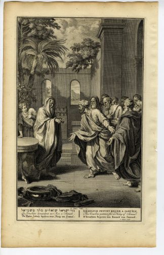 Antique Print-BIBLE-SAMUEL-ISRAELITES-PROPHET-KING-Winter-de Hondt-1728