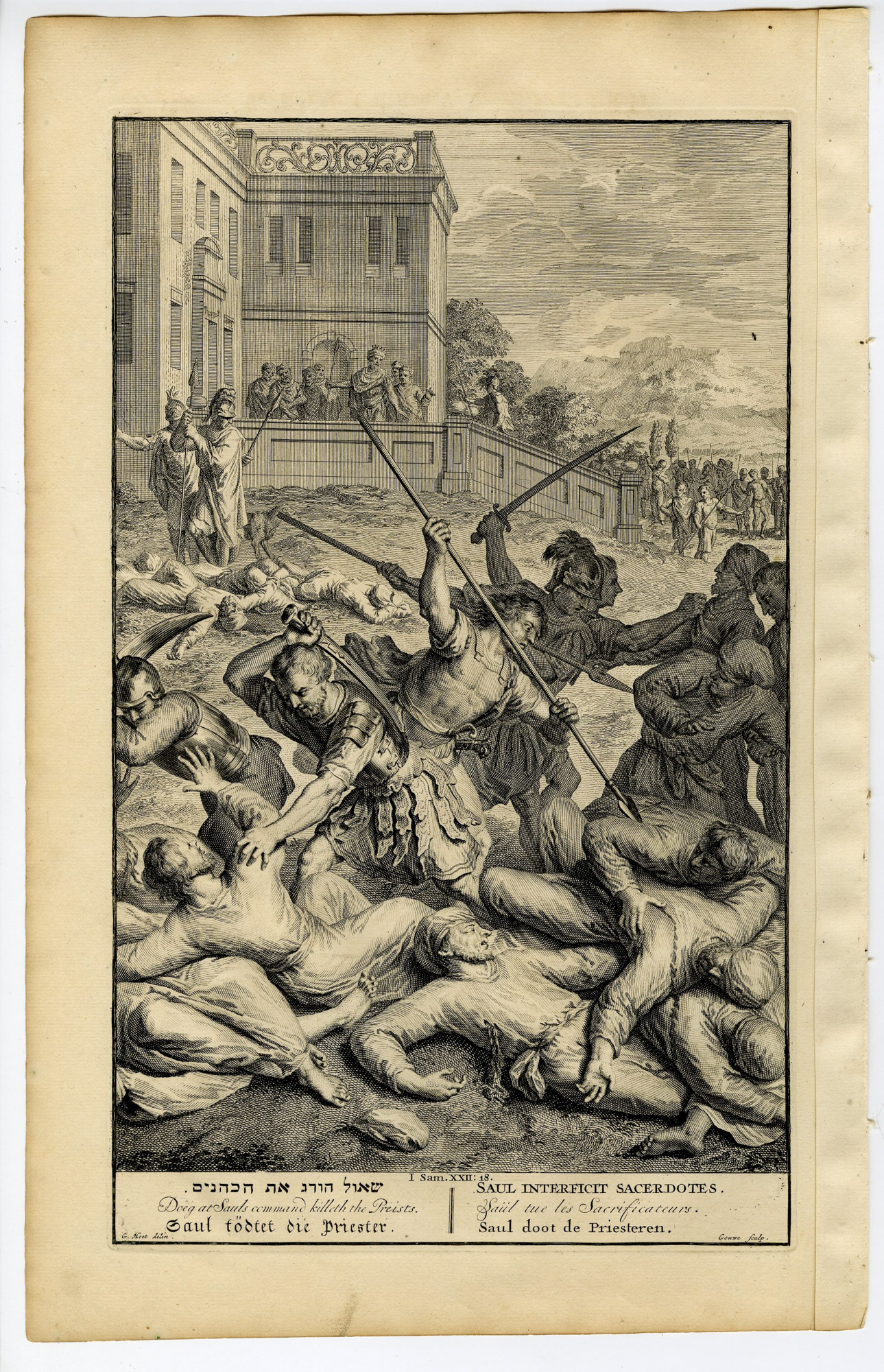 Pictura 14517 416x645 Antique Print-BIBLE-SAMUEL-KING SAUL-MASSACRE-PRIESTS-NOB-Gouwen-de Hondt-1728