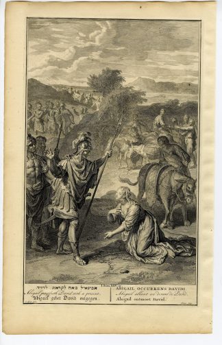 Antique Print-BIBLE-SAMUEL-DAVID-ABIGAIL-NABAL-PRESENTS-Sluiter-de Hondt-1728
