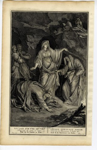 Antique Print-SAMUEL-KING SAUL-WITCH OF ENDOR-PROPHET-Fonbonne-de Hondt-1728