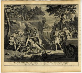 Antique Print-BIBLE-KINGS-KING JOSIAH-REFORMATION-IDOLS-van Buysen-de Hondt-1728