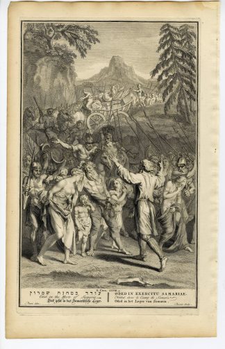Antique Print-BIBLE-ODED-PROPHET-CAPTIVES-RELEASE-Beauvais-de Hondt-1728