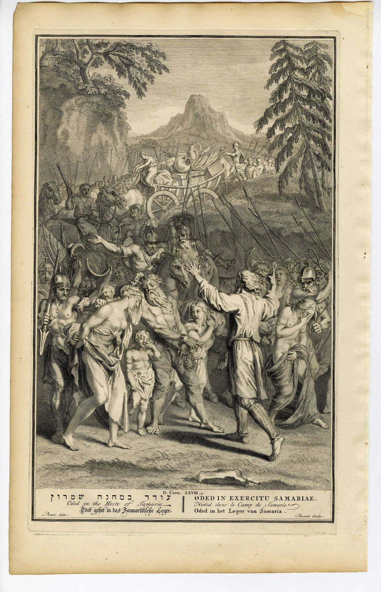 Pictura 14558 416x645 Antique Print-BIBLE-ODED-PROPHET-CAPTIVES-RELEASE-Beauvais-de Hondt-1728