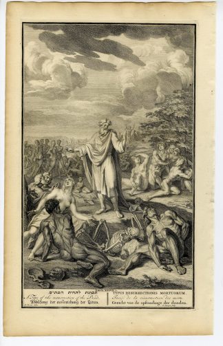 Antique Print-BIBLE-EZEKIEL-VISION-RESURRECTION OF THE DEAD-Surugue-de Hondt-1728