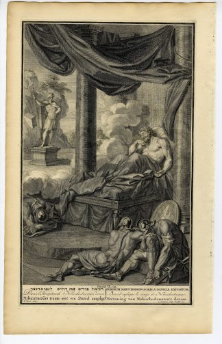 Antique Print-DANIEL INTERPRETS DREAM OF NEBUCHADNEZZAR-Fonbonne-de Hondt-1728