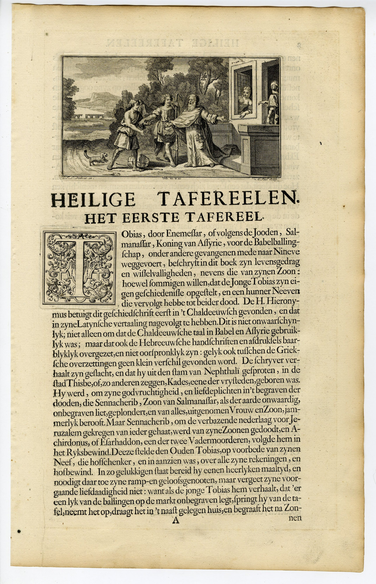 Pictura 14584 416x645 Antique Print-TOBIAS-GIANT FISH-DOG-ARCHANGEL RAPHAEL-de Blois-de Hondt-1728 - Image 2