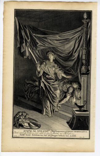 Antique Print-BIBLE-JUDITH BEHEADS HOLOFERNES-MURDER-Pigne-de Hondt-1728