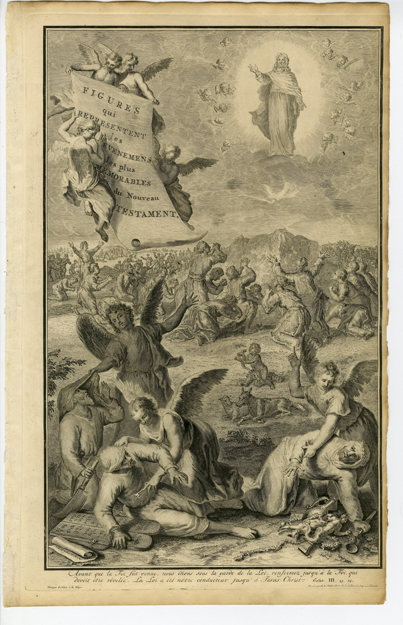 Pictura 14600 416x645 Antique Print-BIBLE-TITLE PRINT-NEW TESTAMENT-JESUS CHRIST-Muller-de Hondt-1728