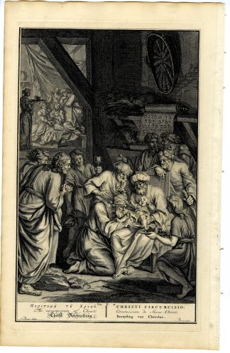 Antique Print-BIBLE-LUKE-JESUS CHRIST-CIRCUMCISION-de Broen-de Hondt-1728