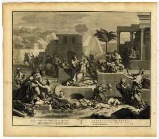 Antique Print-BIBLE-KING HEROD-MASSACRE-CHILDREN-BETHLEHEM-Gouwen-de Hondt-1728