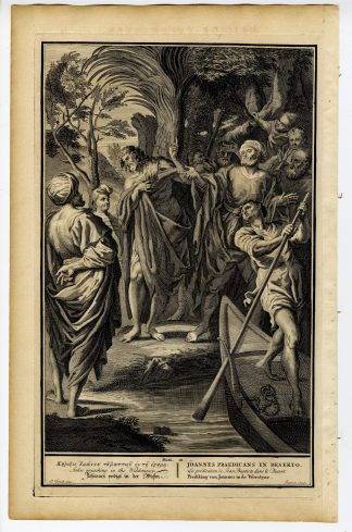 Antique Print-BIBLE-JOHN THE BAPTIST-PREACHING-WILDERNESS-Jongman-de Hondt-1728