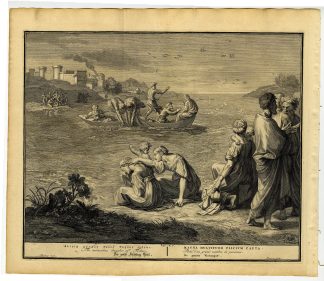 Antique Print-BIBLE-LUKE-SEA OF GALILEE-JESUS-FISHING-Thomassin-de Hondt-1728