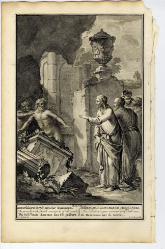 Antique Print-BIBLE-JESUS-HEALING-DEVIL-POSSESSED MEN-de Broen-de Hondt-1728