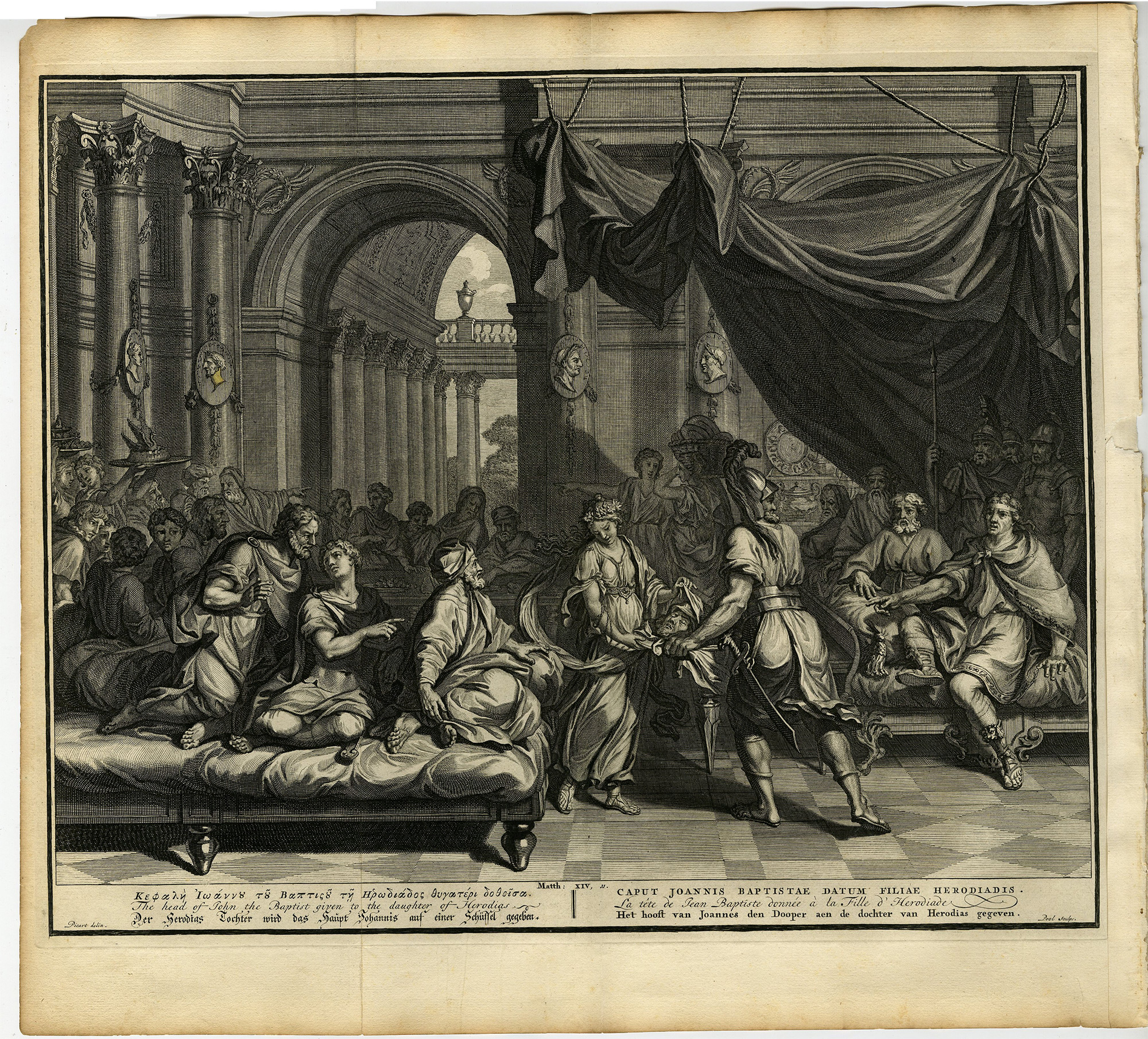 Pictura 14661 416x376 Antique Print-BIBLE-KING HEROD-HEAD OF JOHN THE BAPTIST-Pool-de Hondt-1728