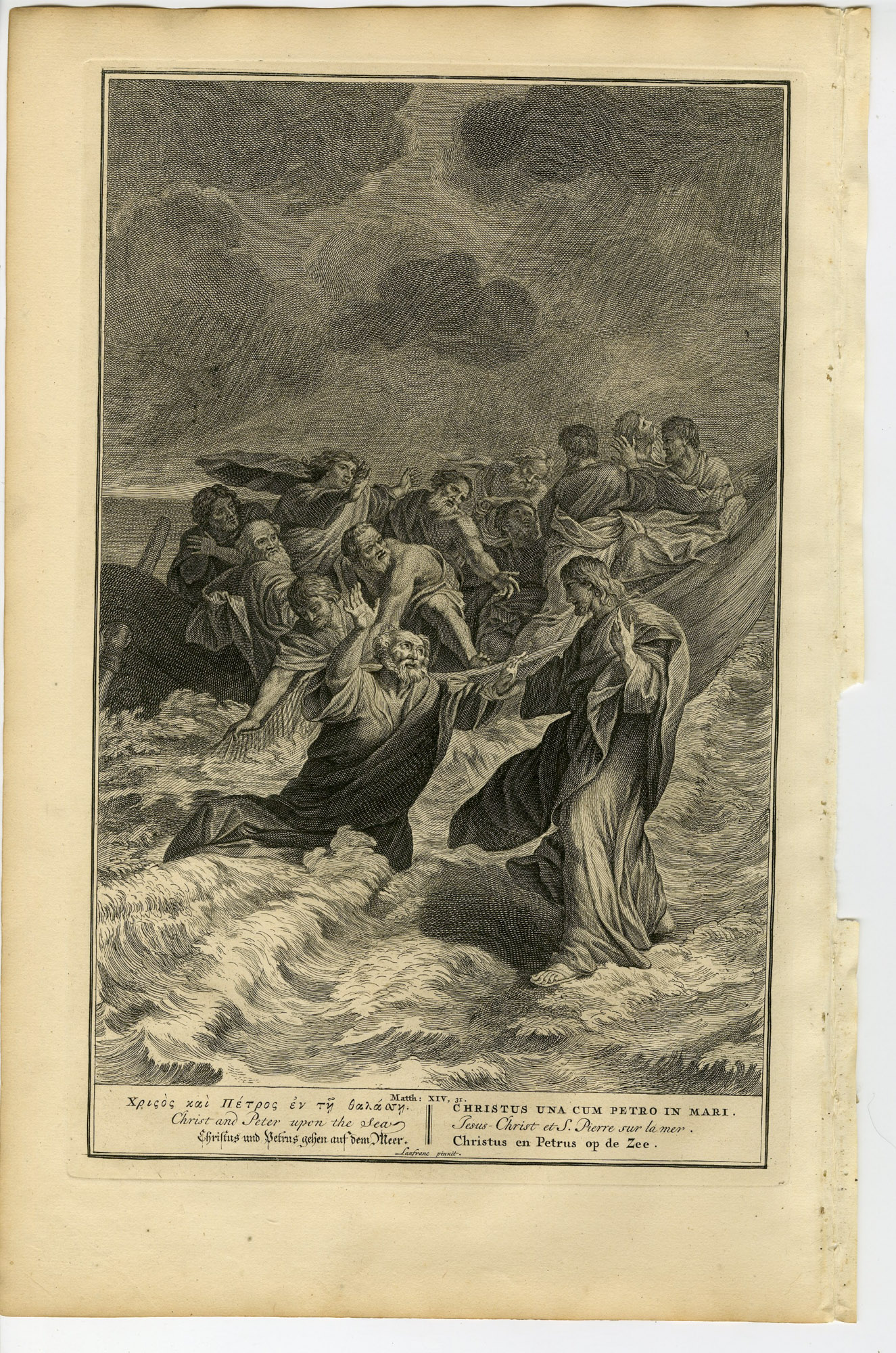 Pictura 14667 416x628 Antique Print-BIBLE-JESUS WALKS ON WATER-PETER-SEA-Lanfranc-de Hondt-1728