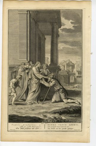 Antique Print-BIBLE-JOHN-JESUS HEALS A BLIND MAN-Surugue-de Hondt-1728