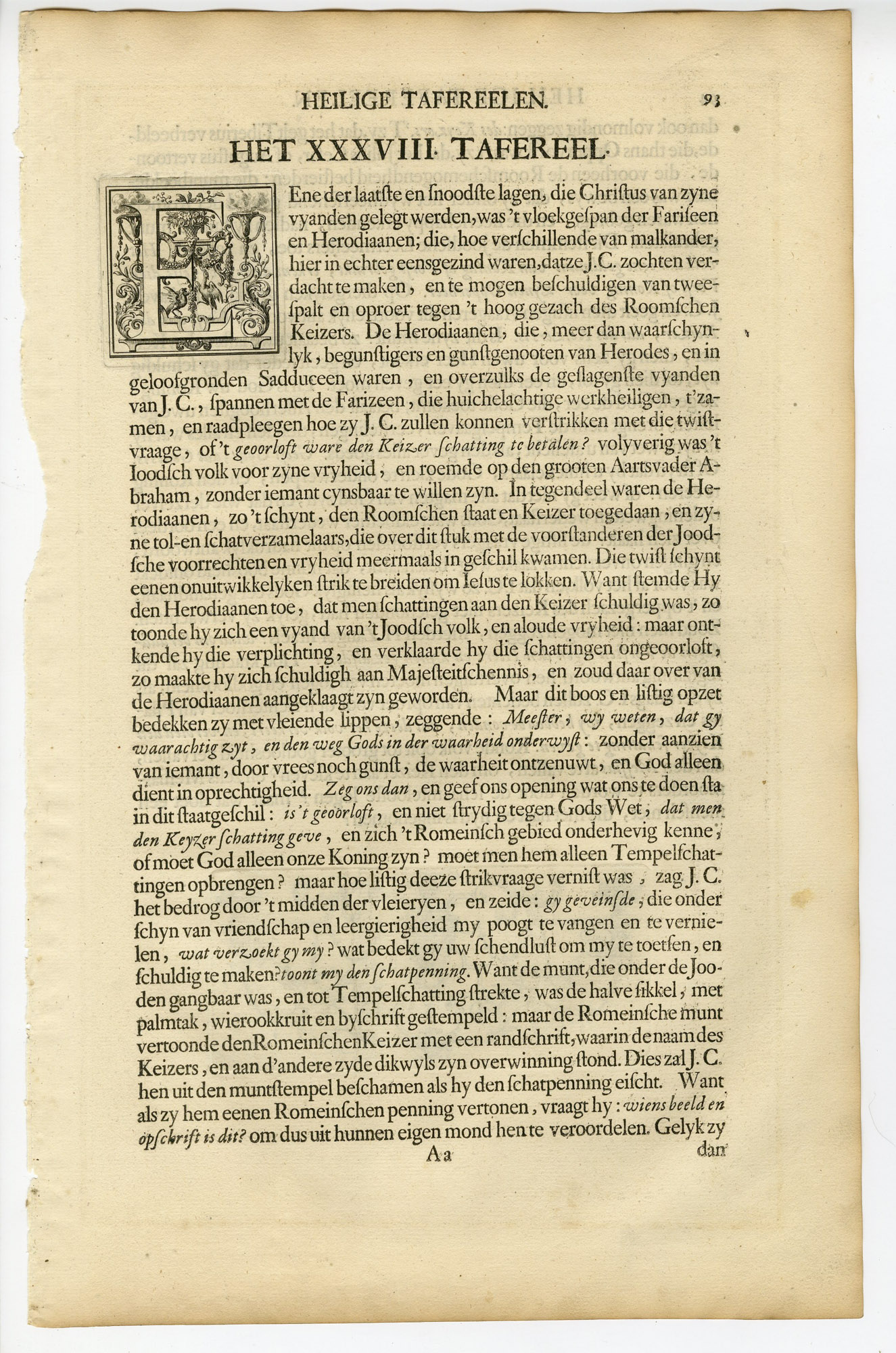Pictura 14685 416x628 Antique Print-BIBLE-MATTHEW-JESUS-PAYING TAX-ROMAN EMPEROR-Pool-de Hondt-1728 - Image 2