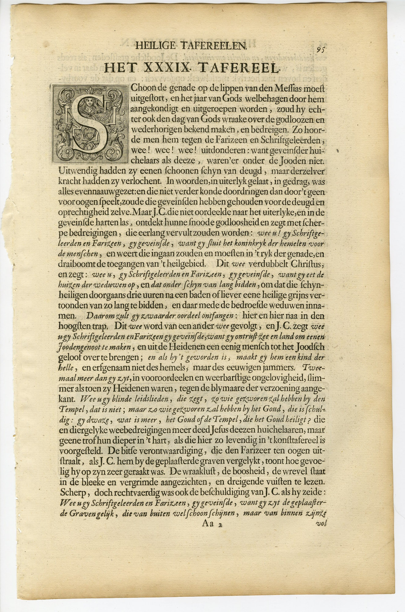 Pictura 14687 416x628 Antique Print-BIBLE-MATTHEW-JESUS-SCRIBES-PHARISEES-HYPOCRISY-Pool-de Hondt-1728 - Image 2