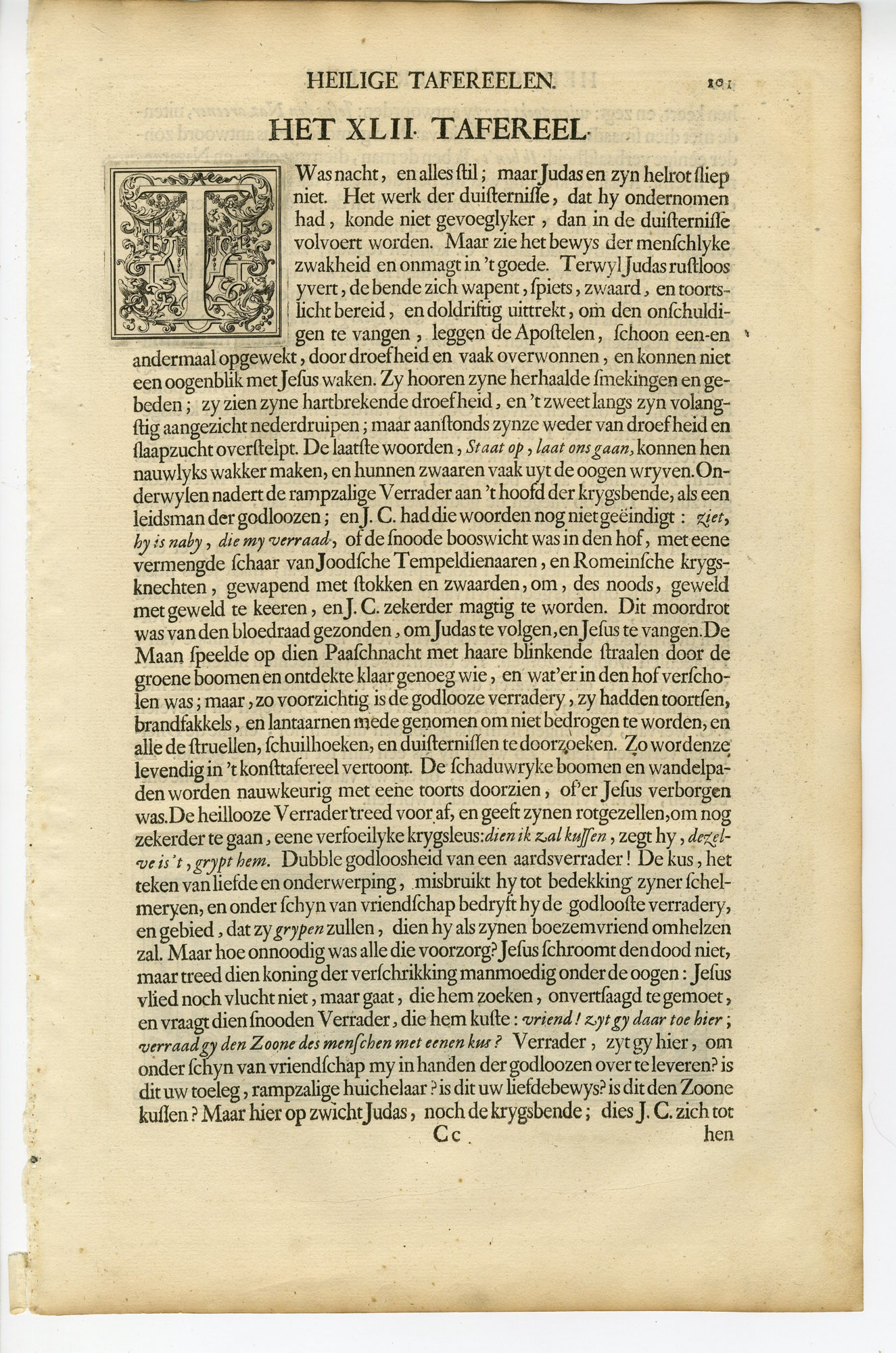 Pictura 14694 416x628 Antique Print-BIBLE-JESUS-DISCIPLES SLEEPING-GETHSEMANE-Bleyswyck-de Hondt-1728 - Image 2