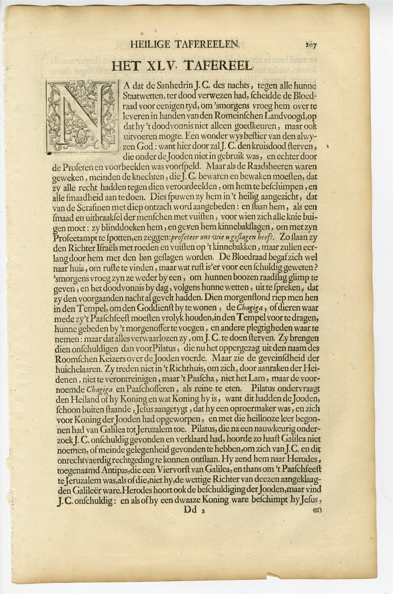 Pictura 14700 416x628 Antique Print-BIBLE-JESUS SENT BACK TO PONTIUS PILATE-van Buysen-de Hondt-1728 - Image 2